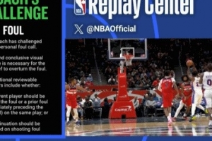 恩比德持球擊中巴格利吹防守犯規(guī) 奇才挑戰(zhàn)成功改判進攻犯規(guī)