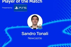 歐冠官方：托納利當(dāng)選紐卡2-0畢爾巴鄂競(jìng)技全場(chǎng)最佳球員