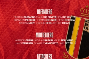 比利時(shí)大名單：庫爾圖瓦領(lǐng)銜，多庫、特羅薩德、薩勒馬科爾斯入選