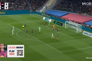 獨中兩元！西甲官方：巴薩前鋒費蘭·托雷斯當選全場比賽MVP