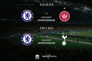 切爾西、熱刺明夏前往澳洲對(duì)陣悉尼雙雄，8月1日藍(lán)軍熱刺直接交鋒