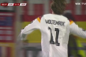 德國打破僵局！薩內(nèi)傳中送助攻，沃爾特馬德鏟射破門！