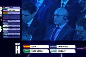 世界杯抽簽H組：西班牙、佛得角、沙特、烏拉圭！